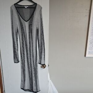 Bar III Monochrome Long Sleeve Dress